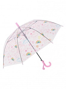 Зонт-трость Небесный Единорог прозрачный купол розовый (Михи Михи, MM07436)