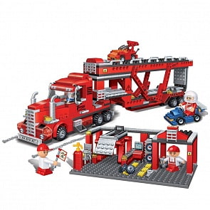 Конструктор - Грузовик-автовоз, 700 деталей  (Banbao,  8762_banbao)