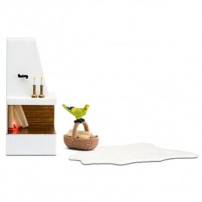 Кукольная мебель из серии Смоланд - Камин с декором (Lundby, LB_60305100)