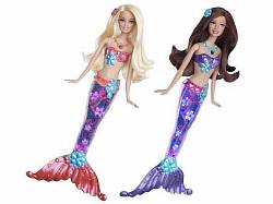 Детский игровой набор – кукла Барби Русалка сверкающие огоньки (Mattel, V7046) - миниатюра