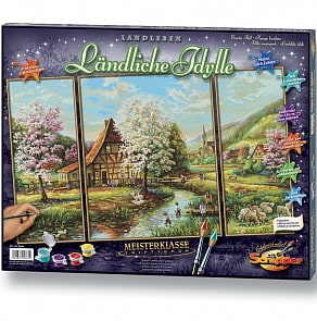 Раскраска по номерам, Страна идиллия. Триптих (Schipper, 9260664)