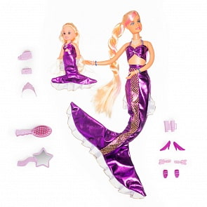 Набор из 2-х кукол - Мама-русалочка и дочь с аксессуарами (Defa Lucy, 20978) (ассортимент)