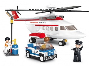 Конструктор - Вертолет с фигурками, 259 деталей (Sluban, M38-B0363)