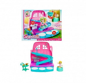 Игровой набор с куклой из серии Cuppatinis, 10 см. с трансформирующейся юбочкой и танцполом (1toy, Т10611)