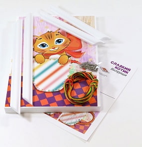 Набор для творчества. Плетение нитками по гвоздикам - Сладкий котик (Десятое королевство, 03686ДК)