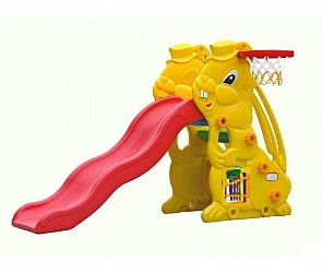 Горка с баскетбольным кольцом и металлофоном. Заяц (RT, 5809RT) 
