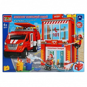 Конструктор Город мастеров – Пожарная база с водой, с фигурками, 297 деталей (Город мастеров, 3577-KK)