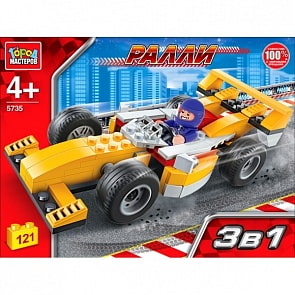 Конструктор Город Мастеров - Ралли: формула 1 3 в 1, 121 деталь (Город Мастеров, 5735-ZH)