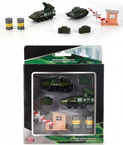 Набор военной техники, 7,5 см с аксессуарами (Технопарк, 30715-R)