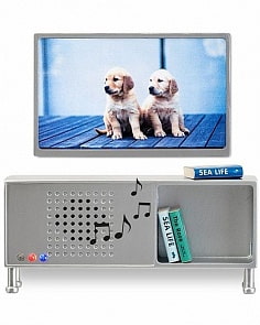 Мебель для домика - Музыкальный центр и телевизор серого цвета (Lundby, LB_60904000)