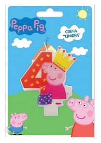 Свеча объемная 4 года Peppa Pig (Росмэн, 29736ros)