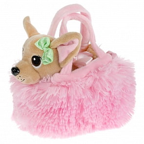 Мягкая игрушка Чихуахуа в меховой сумочке 15 см (Мой питомец, CT-AD201050R1-19)