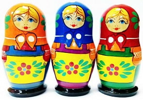 Матрешка 5 в 1, малая - Народный костюм, Эскиз 01 (Техпроект, М05110101)