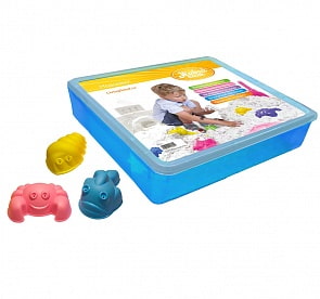 Контейнер для игры и 3 формочки  (Живой песок,  8629/2169)
