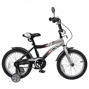 Двухколесный велосипед Lider shark, диаметр колес 16 дюймов, серый/черный (Velolider, 5526RT)