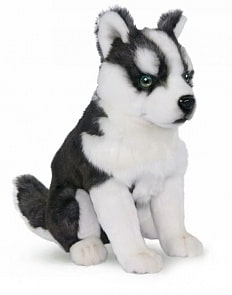 Щенок хаски сидящий, 33 см (Hansa, 7511)