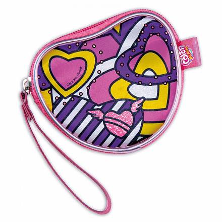 Мини-сумочка "Алмазный блеск", в форме сердечка, 3 перманентных маркера 