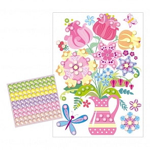 Набор для творчества. Аппликация бусинами - Букет Перламутровая сказка (Десятое королевство, 01982ДК)