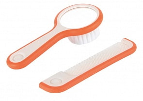 Щетка с зеркалом и расческа, коралловые (Bebe Confort, 3106209000)