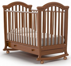 Детская кроватка – Nuovita Perla dondolo. Noce scuro/Темный орех (Nuovita, PERD_078)