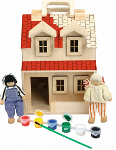 Домик-Раскраска (Мир деревянных игрушек, Д223)