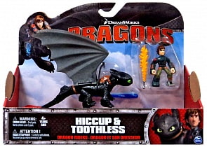 Игровой набор - Дракон и всадник – Беззубик и Иккинг, серия Dragons (Spin Master, 20068723-66594)
