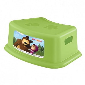 Подставка детская - Маша и Медведь, цвет зеленый (Бытпласт, 431380009sim)