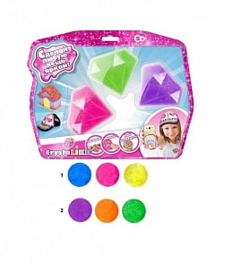 Набор для творчества Crystalike с 3 баночками в виде кристаллов (1Toy, Т10849)