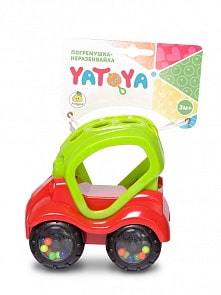 Машинка-неразбивайка зелёно-красная (ЯиГрушка, 12018ЯиГ)