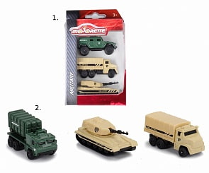Набор военных машинок, 3 игрушки (Majorette, 2053134)