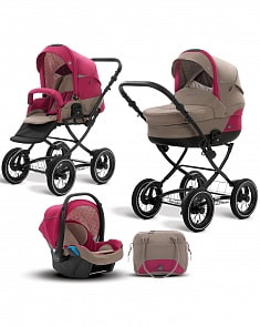 Коляска детская Noordi Polaris CL 3/1, коричневая с красным (Noordi, 383650/1CL)