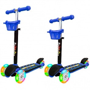 Самокат Midi Orion 164 в 6 со светящимися колесами, синий (Orion, 6866RT)