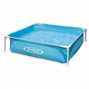Бассейн каркасный квадратный мини, размер 122 х 122 х 30 см., от 2 лет, цвет голубой (Intex, с57173)