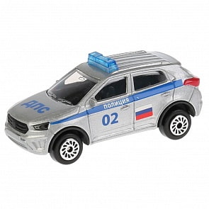 Машина металлическая – кроссоверы Полиция, 7,5 см, несколько видов (Технопарк, SB-17-70-CDU) (ассортимент)