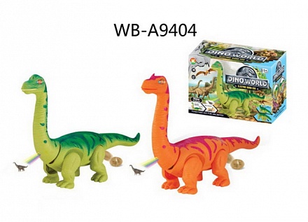 Динозавр, ходит, световые и звуковые эффекты, откладывает яйца, 2 цвета  