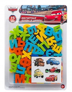 Магнитные буквы и цифры «Тачки Дисней» (Играем вместе, HM1186A-Rcsim)