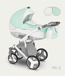 Детская коляска Camarelo Pireus 2 в 1, цвет бело-мятный (Camarelo, PR_3)