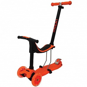 Самокат 3 колесный Next, 3 в 1, управление наклоном (Next, S00418ORANGEsim)