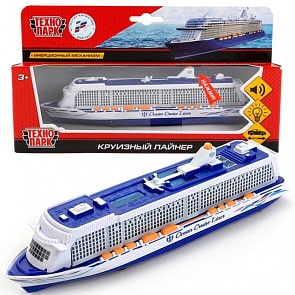 Металлическая модель Круизный Лайнер Ocean Cruise 20 см, свет + звук, инерционный (Технопарк, SB-17-65-WB)