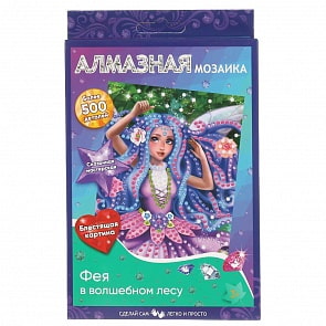 Набор для творчества Алмазная мозаика 10 х 15 см Фея в волшебном лесу (MultiArt, 108-3)