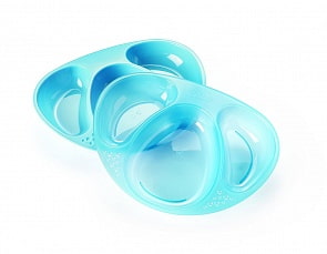 Набор из 2 трёхсекционных тарелочек, голубой (Tommee Tippee, 44027241-2st)