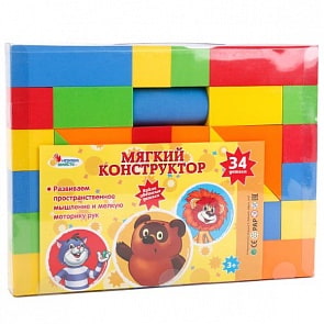 Мягкий конструктор - Союзмультфильм, 34 детали (Играем вместе, B522089-Rsim)