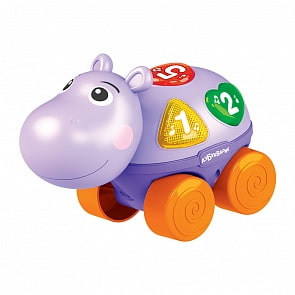 Музыкальная каталочка – Бегемотик, свет и звук (Азбукварик, 28515-3)