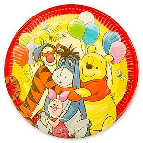 Тарелки Винни-Пух и друзья, 23 см, 8 штук (Amscan, 1502-1540)