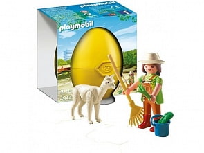 Игровой набор Яйцо - Смотритель зоопарка с Альпаком (Playmobil, 4944pm)