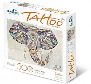 Пазл 500 Арт-терапия - Слон (Origami, 05370)