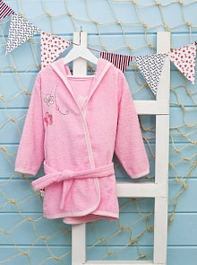 Халатик махровый Золотой Гусь - Ёжик Топа-Топ, розовый, размер 80 (Золотой гусь, ЗГ-7286)