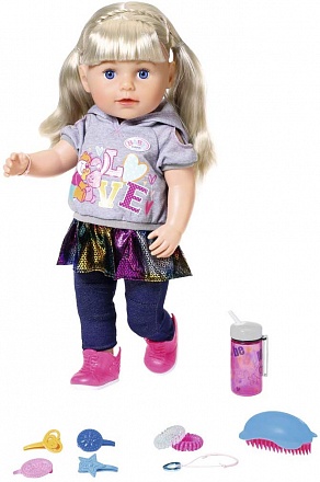 Интерактивная кукла Baby Born Сестричка-модница блондинка, 43 см., 2019г. 