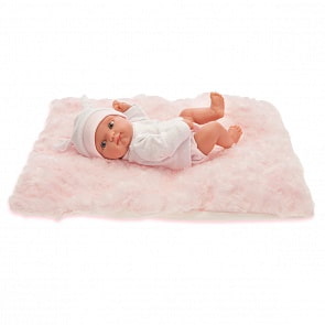 Кукла Пепита на розовом одеяле, 21 см. (Antonio Juan Munecas, 3903P)