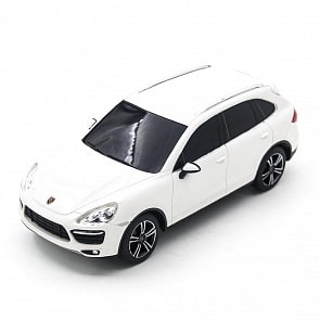 Машина на радиоуправлении 27mhz Porsche Cayenne Turbo, цвет белый, 1:24 (Rastar, 46100W)